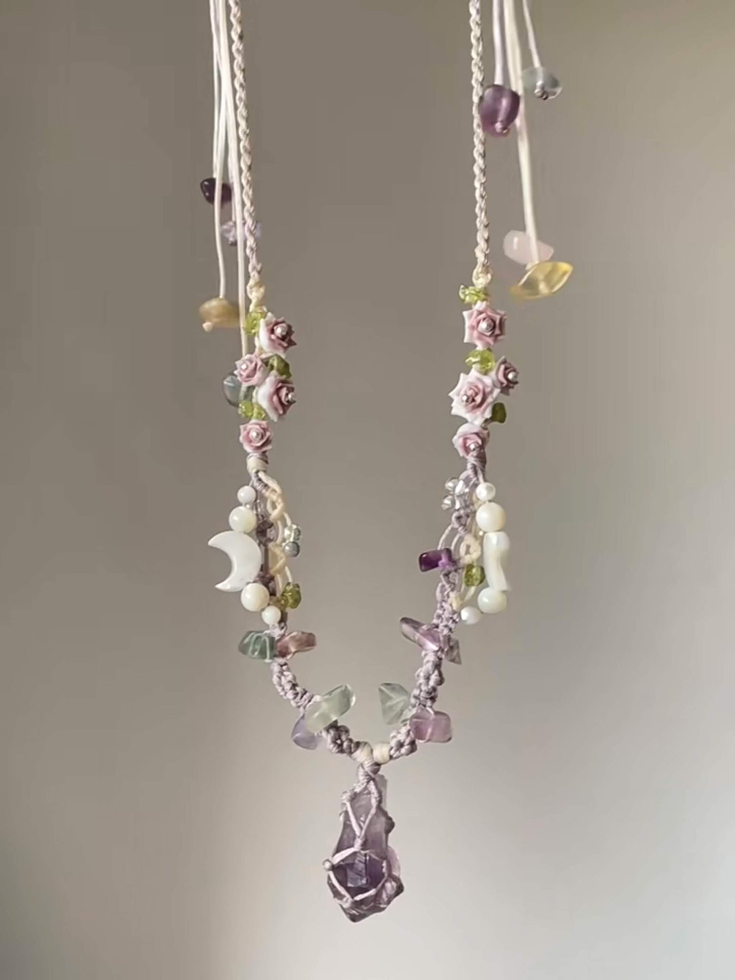 Violet Moon Garden Necklace