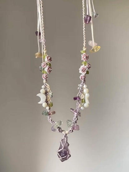 Violet Moon Garden Necklace