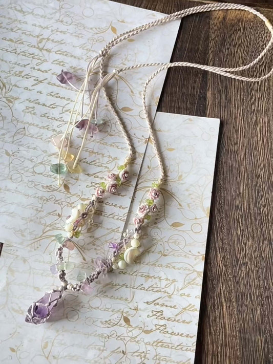 Violet Moon Garden Necklace