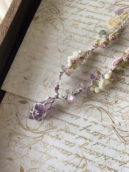 Violet Moon Garden Necklace
